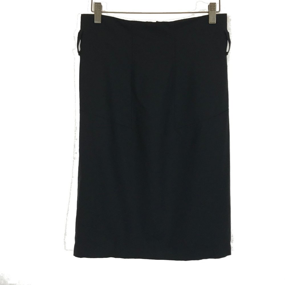 Club Monaco Stretch Wool Solid Color Mid Skirt